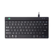 R-Go Tools Compact Slim Ergonomic Wired-USB-C Keyboard for PC/Computer/Desktop/Windows/Linux/Mac QWERTY (US), Break LED Function, Black (Black)