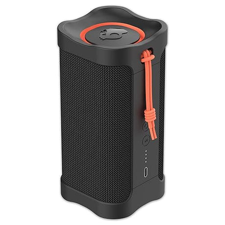 Skullcandy Terrain Wireless Bluetooth Speaker - IPX7 Waterproof Portable Speaker with Dual Custom Passive Radiators, 14 Hour Battery, Nylon Wrist Wrap, & True Wireless Stereo Black Terrain