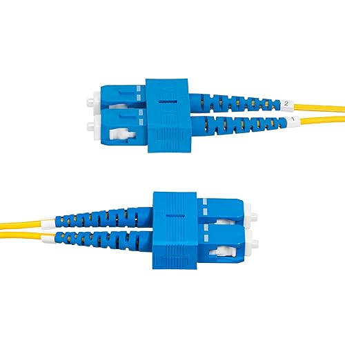 StarTech.com 3m (9.8ft) SC to SC (UPC) OS2 Single Mode Duplex Fiber Optic Cable, 9/125, 40G/100G, LSZH Jumper Cord