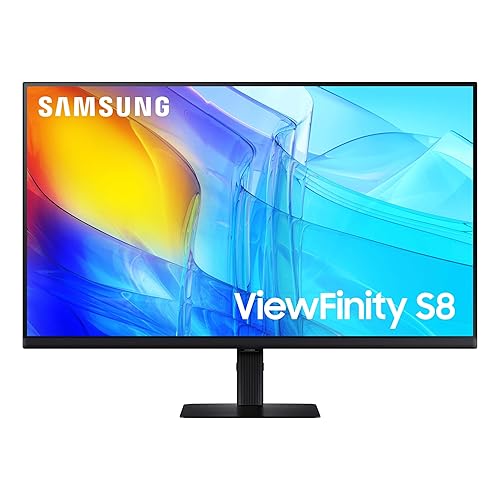 SAMSUNG 32 ViewFinity S8 (S80D) Series 4K UHD High Resolution Computer Monitor, HDR10, Multiple Ports w/ HDMI, DisplayPort, USB-A, Height Adjustable Stand, LS32D806EANXGO, 2024, 3Yr Warranty 32-inch 4K DP, HDMI