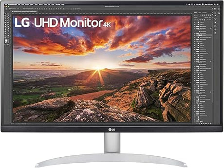 LG 27UP600K 27-inch Ultrafine 4K UHD IPS Monitor 3840x2160, DCI-P3 95%, VESA DisplayHDR 400, Reader Mode, Flicker Safe, HDMI, DisplayPort, White