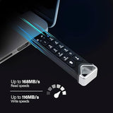 iStorage datAshur PRO2 - Secure Encrypted Flash Drive (512GB), black (IS-FL-DP2-256-512) Black 512GB