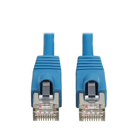 Tripp Lite Cat8 40G PoE Shielded Ethernet Cable, 9.8 Feet / 3 Meters, Flame-Resistant LSZH Jacket, Power Over Ethernet, Snagless RJ45, SSTP, Male-to-Male, Blue, (N272L-F03M-BL)