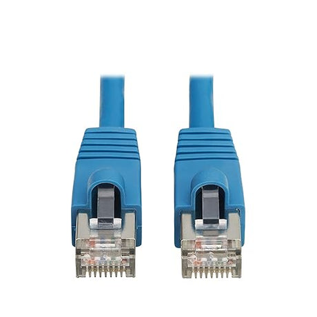 Tripp Lite Cat8 40G PoE Shielded Ethernet Cable, 16.4 Feet / 5 Meters, Flame-Resistant LSZH Jacket, Power Over Ethernet, Snagless RJ45, SSTP, Male-to-Male, Blue, (N272L-F05M-BL)