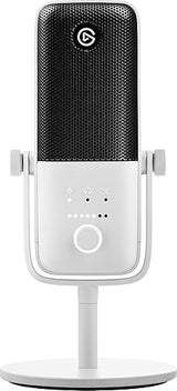 Elgato Wave:3 White - Premium Studio Quality USB Condenser Microphone for Streaming, Podcast, Gaming, Home Office, Free Mixer Software, Sound Effect Plugins, Anti-Distortion, Plug n Play, for Mac, PC White Wave:3