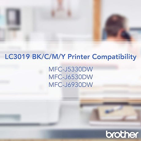 Brother LC3019Y Super High Yield Yellow Ink Cartridge, 1 Size LC3019YS