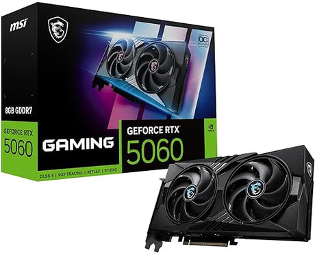 MSI Gaming RTX 5060 8G Gaming OC Graphics Card (8GB GDDR7,TBA-bit, Extreme Performance: TBA MHz, DisplayPort x3 2.1a, HDMI 2.1b, NVIDIA Blackwell Architecture)