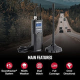 Cobra HHRT50 Road Trip CB Radio - 2-Way Handheld Emergency Radio with Access to Full 40 Channels & NOAA Alerts, Rooftop Magnet Mount Antenna and Omni-Directional Microphone, Black, 6.3 x 2 x 1.75 HHRT50 Road Trip Handheld CB Radio