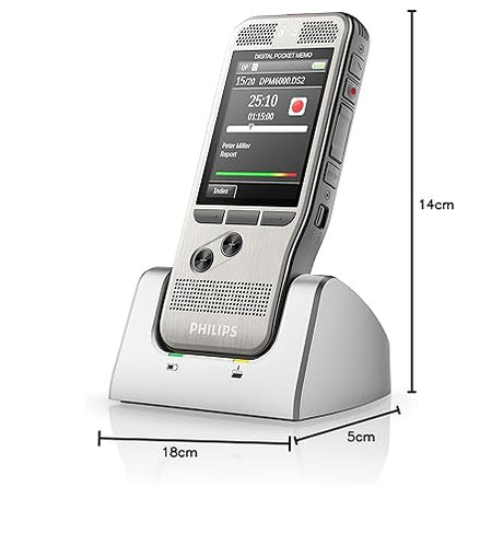 Philips PocketMemo DPM6000 Digital Voice Recorder with SpeechExec Basic 2-Year Subscription Single