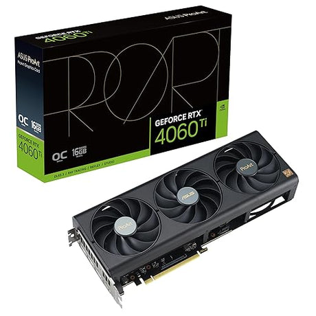 ASUS ProArt GeForce RTX™ 4060 Ti 16GB OC Edition GDDR6 Graphics Card (PCIe 4.0, 16GB GDDR6, DLSS 3, HDMI 2.1a, DisplayPort 1.4a) RTX 40Ti Series OC |16G PROART-RTX4060TI-O16G