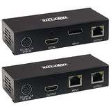 Tripp Lite DisplayPort to HDMI Over Ethernet Cat6 Extender Kit - Up to 230 feet or 70.1 Meters - 4K 60Hz Video, HDR, 4:4:4, PoC, TAA Compliant (B127A-111-BDTH)