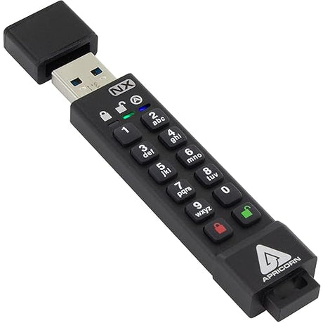Apricorn Aegis Secure Key 3 NX 64GB 256-bit Encrypted FIPS 140-2 Level 3 Validated Secure USB 3.0 Flash Drive, ASK3-NX-64GB 64GB Flash Drive