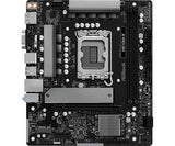 ASRock H810M-X Intel Core Ultra (Series 2) LGA1851 DDR5 up to 6400MHz M.2 Key E for WiFi 128GB SATA3 6.0 Gb/s Micro ATX Motherboard PCIe 4.0 H810 2.5G LAN USB3.2