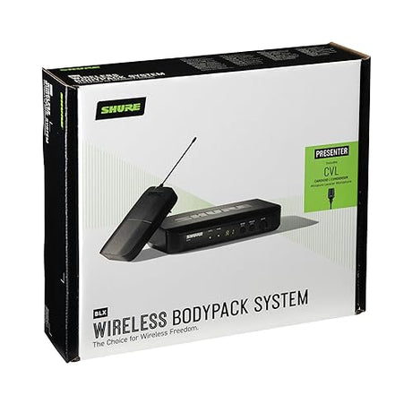 Shure BLX14/CVL UHF Wireless Microphone System - Perfect for Interviews, Presentations, Theater - 14-Hour Battery Life, 100m Range | Includes CVL Lavalier Mic, Single Channel Receiver | H11 Band H11 Band (572-596 MHz)