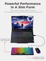 Lenovo Legion K510 Mini Pro Wired Mechanical Gaming Keyboard - 75% Compact Design, RGB Illumination, Hot-Swappable Mechanical Switches, Programable Keys