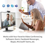 j5create 4K Ultra HD Webcam with 5X Digital Zoom, Privacy Cover, Low Light Enhancement, Dual High-Fidelity Microphones, Remote Control, USB-C | for Video Conferencing, Online Classes, Live Streaming