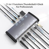 j5create 8K Thunderbolt 4 Docking Station with Max 96W Charging, Single 8K60 or Dual 4K60 Display, Thunderbolt 4 40Gbps, USB 10Gbps, Gigabit Ethernet, SD 4.0, Audio Combo (JTD562)