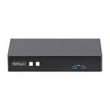 StarTech.com 2-Port Dual-Monitor DisplayPort KVM Switch, RS232 Serial Control, 4K 60Hz, 2X USB 5Gbps Hub Ports, 2X USB 2.0 HID Ports, Hotkey/Pushbutton Switching, TAA Compliant (P2DD46A22-KVM-SWITCH)