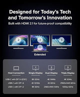 Plugable USB C to HDMI Multi Monitor Adapter | Triple 4K60 Displays | Driverless MST Hub for Windows, Chrome OS, USB-C, Thunderbolt, USB4 Laptops | Multi HDMI Ports, HDR & HDCP Compliant (USBC-MSTH3)