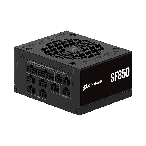 CORSAIR SF850 (2024) Fully Modular Low Noise 80 Plus Platinum ATX Power Supply – ATX 3.1 Compliant – PCIe 5.1 Ready – SFX-to-ATX Bracket Included – Black SF (ATX 3.1 & PCIe 5.1) 850 Watts