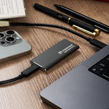Transcend 1TB ESD265C, External Solild State Drive, Portable SSD, Slim & Sleek Lightweight, Aluminum casing, Up to 1050 MB/s,Type A and C - TS1TESD265C