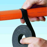 Panduit Tak-Tape Hook and Loop Cable Roll, Adjustable & Releasable, 35ft x 0.75 in, Black (Pack of 10)
