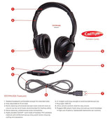 Califone International, Inc CALIFONE 1017IM USB NEOTECH+USB Headset W/CALIFUFF Braided Cord