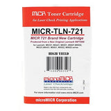 microMICR MICR Toner Cartridge - Alternative for Lexmark - Black (MICR-TLN-721)
