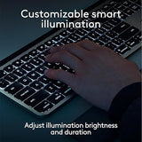 Logitech MX Keys S for Mac, Wireless Keyboard, Fluid, Precise Laptop-Like Typing, Programmable Keys, Backlit, Bluetooth USB C Rechargeable for MacBook Pro, MacBook Air, iMac, iPad - Space Grey Full Size Keyboard Space Grey