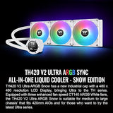 Thermaltake TH420 V2 Ultra ARGB Sync/AlO Liquid Cooler/ARGB Fan 140 * 3/PWM 500~1800rpm/Water Block 2.1 LCD/White, CL-W407-PL14SW-A