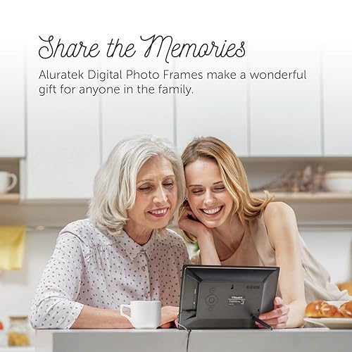 Aluratek 10 LCD Digital Photo Frame w/4GB Built-in Mem & USB SD/SDHC Support (ADMPF310F) Black 10 Inch