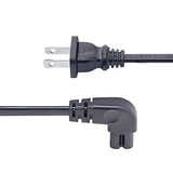 StarTech.com 6ft (1.8m) Laptop Power Cord, NEMA 1-15P to Right Angle C7, 7A 125V, 18AWG, Laptop Charger Cable, UL Listed