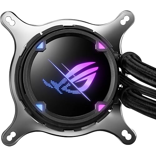 ASUS ROG Strix LC II 240 ARGB All-in-one AIO Liquid CPU Cooler 240mm Radiator, Intel LGA1700, 115x/2066 and AMD AM4/TR4 Support,2X 120mm 4-pin PWM Addressable RGB Radiator Fans 240mm Black ROG STRIX LC II 240 ARGB