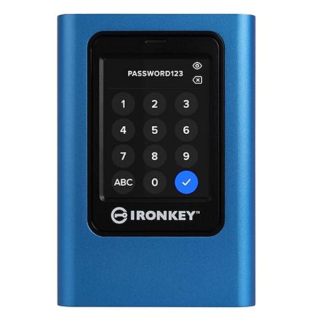 Kingston IronKey Vault Privacy 80 480GB External SSD | FIPS 197 | XTS-AES 256GB Encrypted | Touch Screen PIN | Secure Data Protection | IKVP80ES/480G