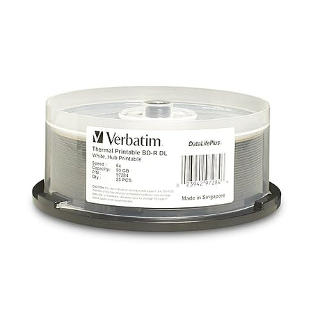 Verbatim DataLifePlus - 25 X BD-R DL - 50 GB 6x - White - Thermal Transfer Printable Surface 97284