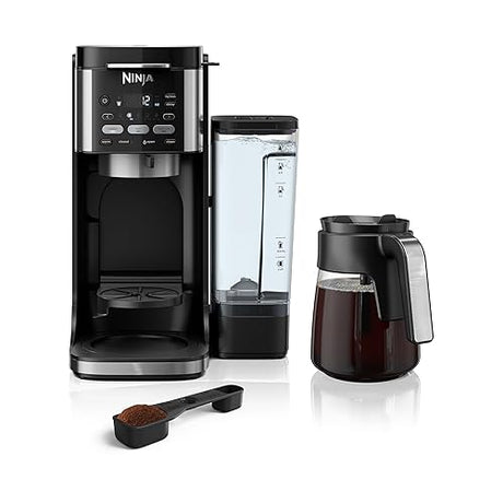 Ninja DualBrew Hot & Iced 12-Cup Coffee Maker, Single-Serve for Grounds & K-Cup Pod Compatible, 3 Brew Styles, 60-oz. Water Reservoir & Carafe, Black, CFP101 (Canadian Version)