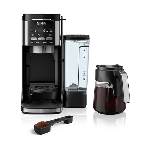 Ninja DualBrew Hot & Iced 12-Cup Coffee Maker, Single-Serve for Grounds & K-Cup Pod Compatible, 3 Brew Styles, 60-oz. Water Reservoir & Carafe, Black, CFP101 (Canadian Version)