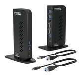 Plugable Dual DisplayPort & HDMI Docking Station - USB 3.0 & USB-C Laptop Dock for Dual Monitors, DisplayLink, Mac (Driver Required), ChromeOS & Windows, Gigabit Ethernet and Audio (UD-6950Z)