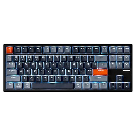 Adesso EasyTouch 1100 Compact Mechanical RGB Keyboard, Wired/Wireless/Bluetooth, QMK/VIA, Multi-OS, Hot-Swappable, Gasket Mount, Red Switches, Copilot AI Hotkey