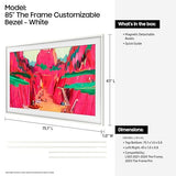 SAMSUNG 85-inch The Frame Customizable Bezel - Modern White (VG-SCFF85WTBZA) [Canada Version] (Compatible with All Frame Models 2021 Onwards) 85 Inch Modern White