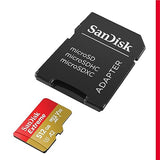 SanDisk 512GB Extreme microSDXC UHS-I Memory Card with Adapter - Up to 190MB/s, C10, U3, V30, 4K, 5K, A2, Micro SD Card - SDSQXAV-512G-GN6MA 512GB Memory Card Only