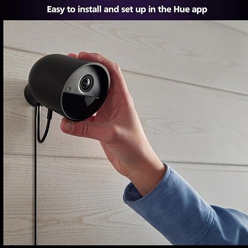 Philips Hue Secure Camera Low-Volt Extension Cable - 9.8 ft (3 Meters) - Black - 1 Pack