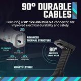 Cooler Master MWE Gold 850 V3 Full Modular PSU, 850W, 80+ Gold, ATX 3.1 | 90° | PCIe 5.1, Designed Ready Nvidia RTX 5080 | AMD RX 9070 XT, Zero-RPM Mode, Hexagonal Fan Cover, 10-Year ATX Compact MWE Gold 850 V3