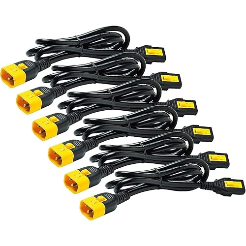 APC Cables APC Power Cord Kit (6 EA), Locking, C13 to C14, 0.6m