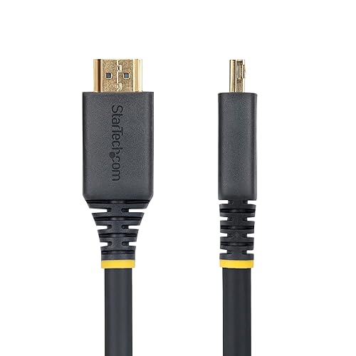 StarTech.com 20ft (6m) Active High Speed HDMI Cable with Gripping Connectors, 4K 60Hz/1440p 144Hz, 18Gbps, UHD HDMI 2.0 Cord, TPE Jacket
