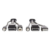 TRIPP LITE P783-006 Tripp Lite DisplayPort KVM Cable Kit, 3 in 1-4K DisplayPort, USB, 3.5 mm Audio (3xM/3xM), 4:4:4, 6 ft., Black,