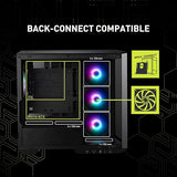 MSI MAG PANO M100R PZ Black Micro ATX Gaming Case, Support Back-Connect Motherboard, 270-degree Panoramic Display, 4 aRGB Fans MAG PANO M100R PZ Black Black mATX
