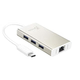 j5create USB Type-C Hub Adapter with Gigabit Ethernet and 3X USB 3.0 Ports