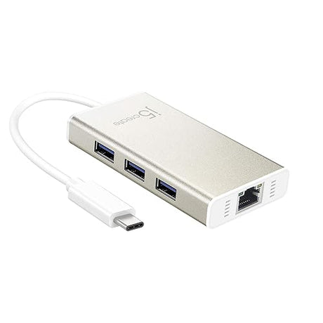 j5create USB Type-C Hub Adapter with Gigabit Ethernet and 3X USB 3.0 Ports