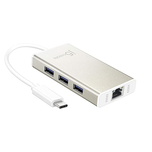 j5create USB Type-C Hub Adapter with Gigabit Ethernet and 3X USB 3.0 Ports